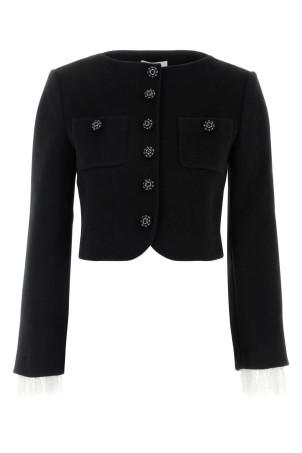 Black wool blend blazer Black SELF PORTRAIT (PF26006JB)