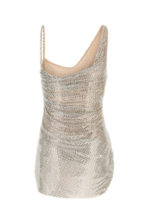 Embellished stretch tulle mini dress Beige SELF PORTRAIT (PF26041SCH)
