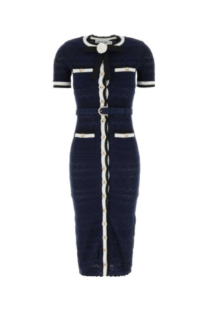 Navy blue knit dress Blue SELF PORTRAIT (PF26072MAN)
