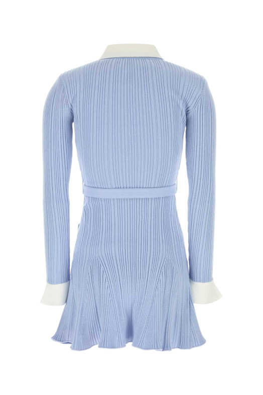 Powder blue knit mini dress Blue SELF PORTRAIT (PF26131SBL)