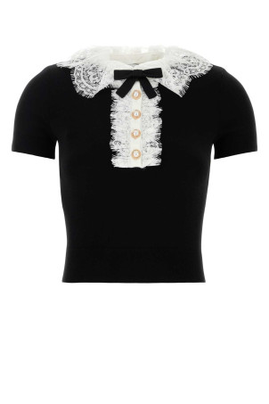 Black wool top Black SELF PORTRAIT (PF26134TB)
