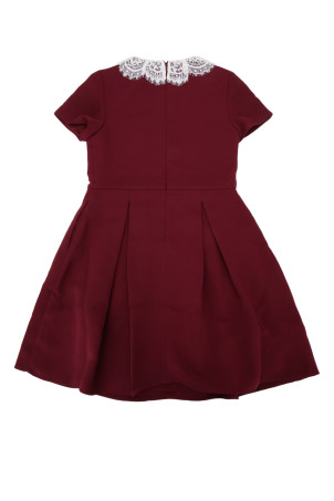BURGUNDY LACE BIB DRESS Brown SELF PORTRAIT KIDS (PF26706SBU)