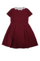 BURGUNDY LACE BIB DRESS Brown SELF PORTRAIT KIDS (PF26706SBU)