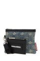 Embroidered denim D2 pouch DSQUARED (POM005510105466)