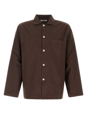 Brown poplin shirt TEKLA (POPLINPYJAMASSHIRT)