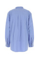 Cerulean blue poplin oversize pyjama shirt TEKLA (POPPYJLONSHI)