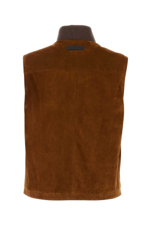 Brown suede jacket BRIONI (PUF90LPD727)
