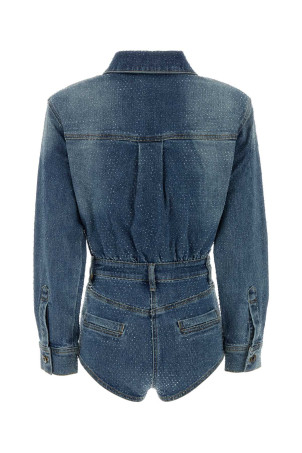 Embellished denim jumpsuit Blue SELF PORTRAIT (RS26801JSABL)