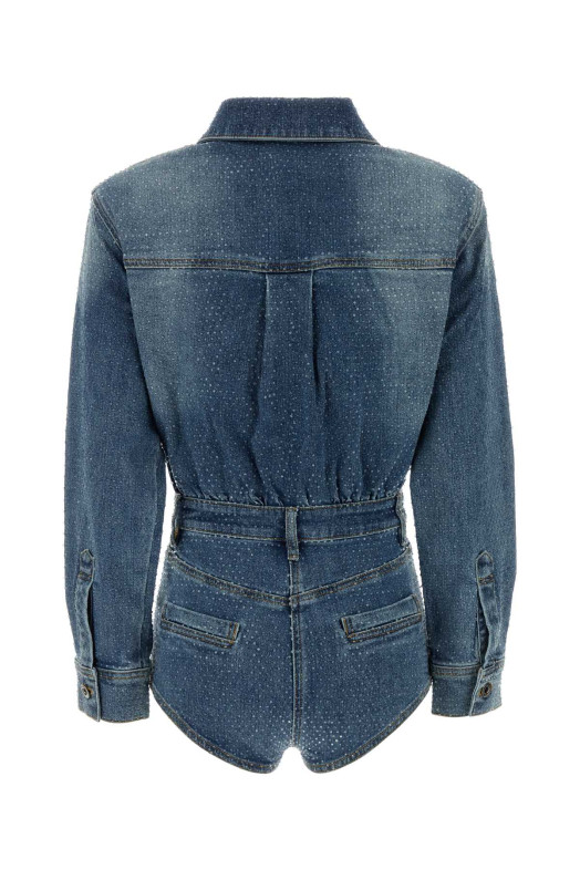 Embellished denim jumpsuit Blue SELF PORTRAIT (RS26801JSABL)