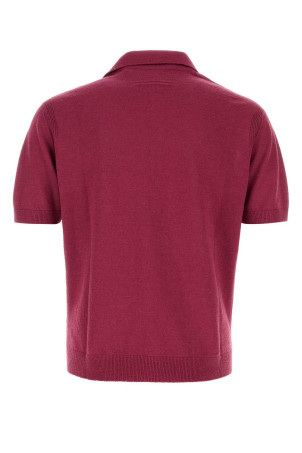 Tyrian purple knit polo shirt ZEGNA (RUHF93A3103)