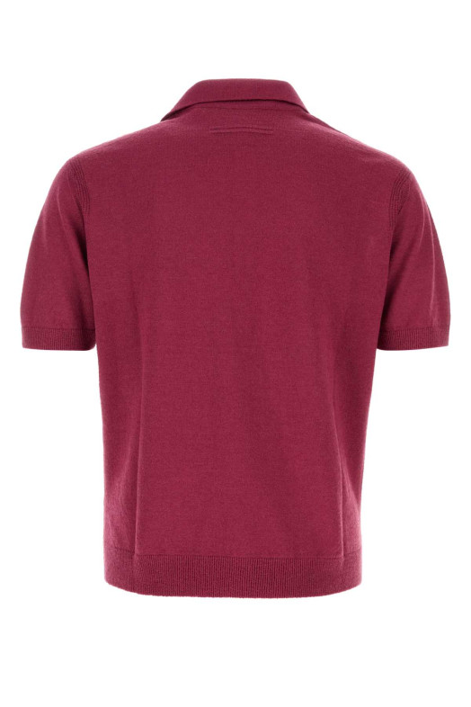 Tyrian purple knit polo shirt ZEGNA (RUHF93A3103)