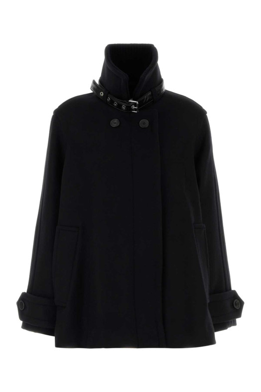 Black wool coat LANVIN (RWCO00224724A26)