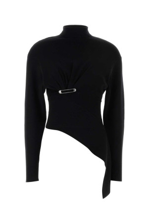 Black wool blend sweater LANVIN (RWPO0004K065H25)
