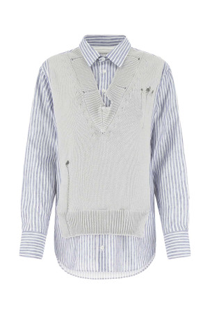 Embroidered cotton bend shirt MAISON MARGIELA (S51DL0394S54773)