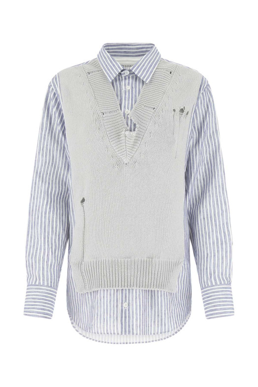 Бавовняна сорочка з вишивкою MAISON MARGIELA (S51DL0394S54773)
