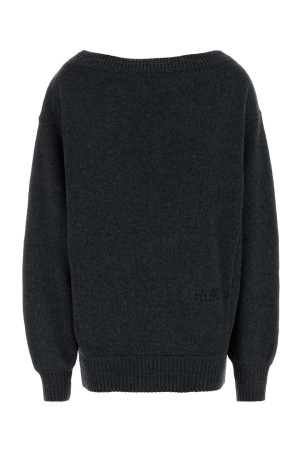 Dark grey wool blend mini sweater dress MM6 MAISON MARGIELA (S52DA0100M13287)