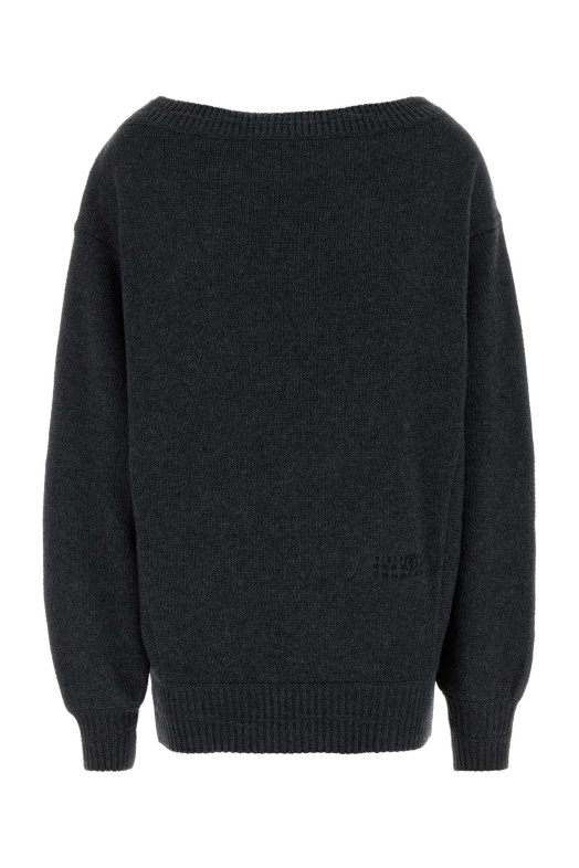Dark grey wool blend mini sweater dress MM6 MAISON MARGIELA (S52DA0100M13287)