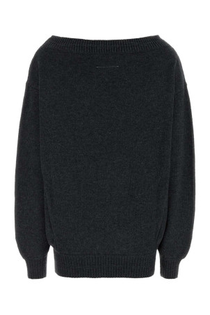 Dark grey wool blend mini sweater dress MM6 MAISON MARGIELA (S52DA0100M13287)