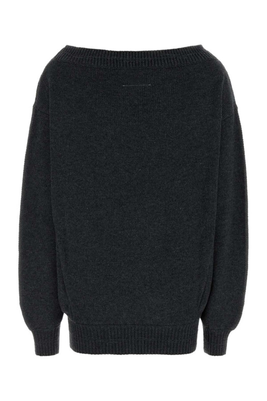 Dark grey wool blend mini sweater dress MM6 MAISON MARGIELA (S52DA0100M13287)