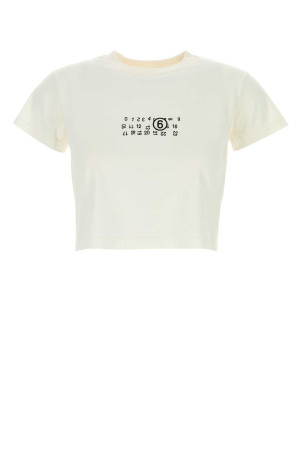White cotton t-shirt Multicolor MM6 MAISON MARGIELA (S52GC0369M20258)