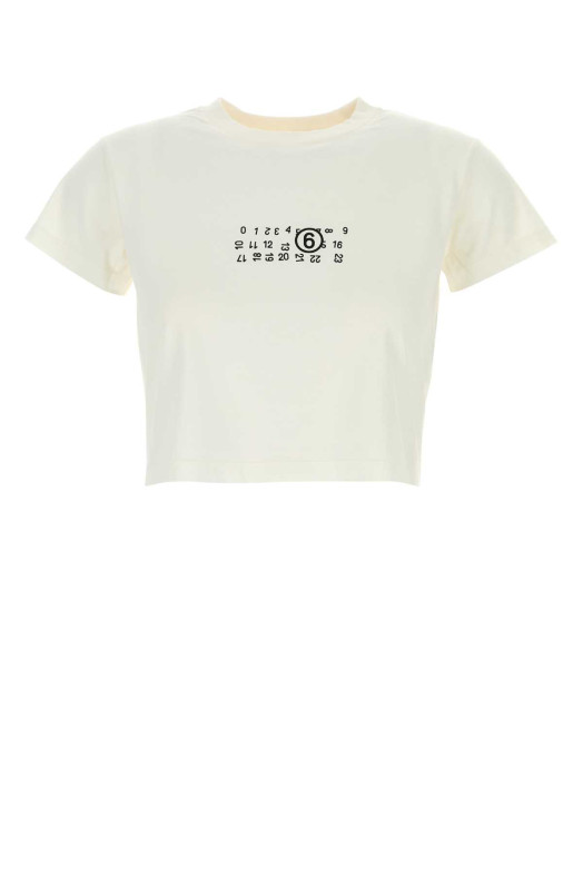 White cotton t-shirt Multicolor MM6 MAISON MARGIELA (S52GC0369M20258)