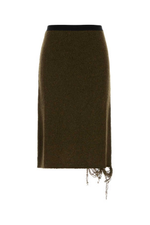 Mud wool blend skirt MM6 MAISON MARGIELA (S52ME0036M13283)