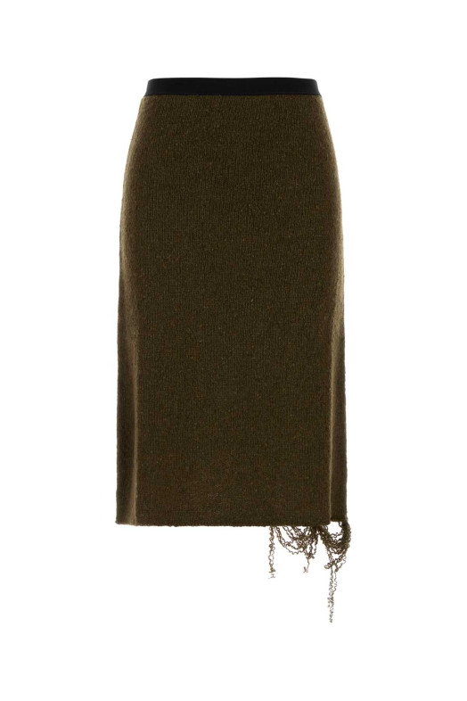 Mud wool blend skirt MM6 MAISON MARGIELA (S52ME0036M13283)