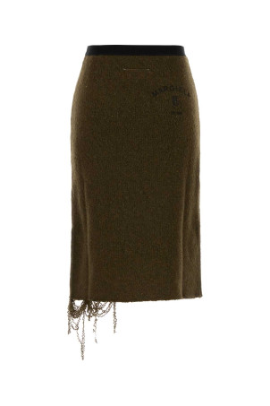 Mud wool blend skirt MM6 MAISON MARGIELA (S52ME0036M13283)