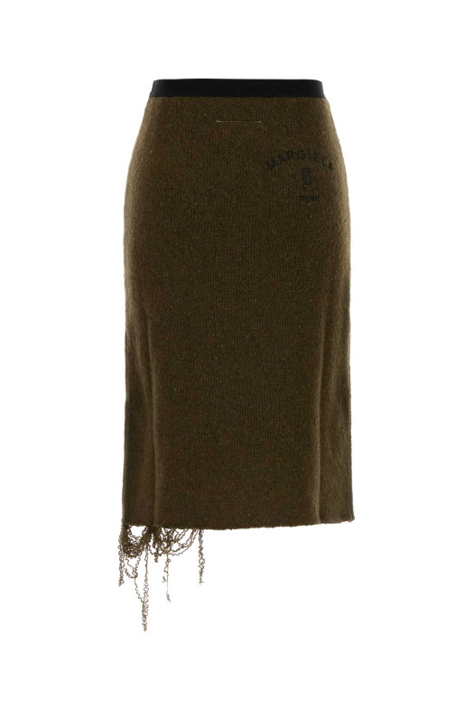 Mud wool blend skirt MM6 MAISON MARGIELA (S52ME0036M13283)