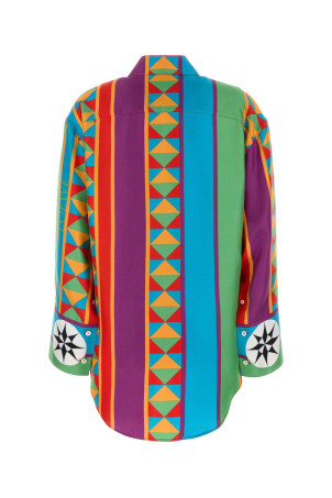 Printed silk Paula s Ibiza oversize shirt Beige LOEWE PAULA'S IBIZA (S616Y05X49)