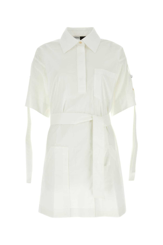 White cotton blend Paulaâ€™s Ibiza mini dress White LOEWE PAULA'S IBIZA (S616Y09W21)