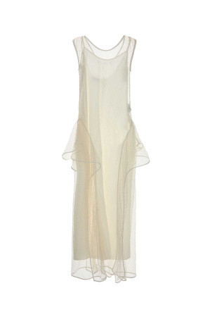 Белое платье из сетки Paula’s Ibiza, белого цвета, LOEWE PAULA’S IBIZA (S616Y09XAX) LOEWE PAULA'S IBIZA