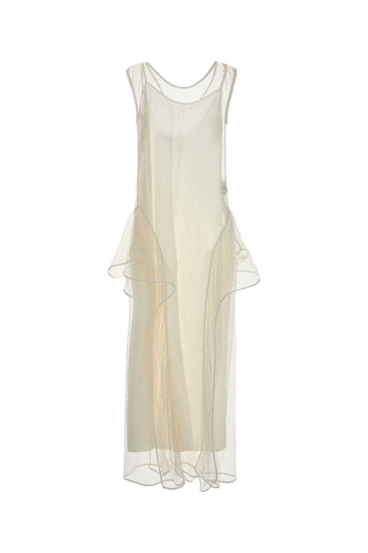 Біла сукня з сітчастої тканини Paula’s Ibiza, біла LOEWE PAULA’S IBIZA (S616Y09XAX) LOEWE PAULA'S IBIZA