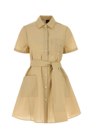 Beige cotton blend Paula s Ibiza shirt dress Beige LOEWE PAULA'S IBIZA (S616Y09XB5)