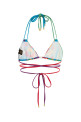 Printed stretch nylon Paula s Ibiza bikini top Beige LOEWE PAULA'S IBIZA (S616Y27X71)
