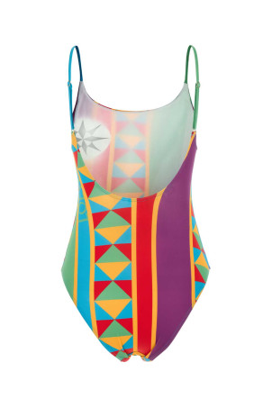 Printed stretch nylon Paula s Ibiza swimsuit Beige LOEWE PAULA'S IBIZA (S616Y27X75)