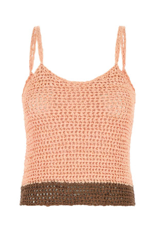Двоколірний в'язаний гачком топ Paula's Ibiza LOEWE PAULA'S IBIZA (S616Y55K16) LOEWE PAULA'S IBIZA