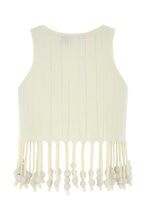 Ivory cotton Paula s Ibiza top Brown LOEWE PAULA'S IBIZA (S616Y55K20)
