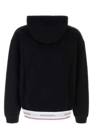 Black cotton oversize sweatshirt DSQUARED (S71GU0768D25028)