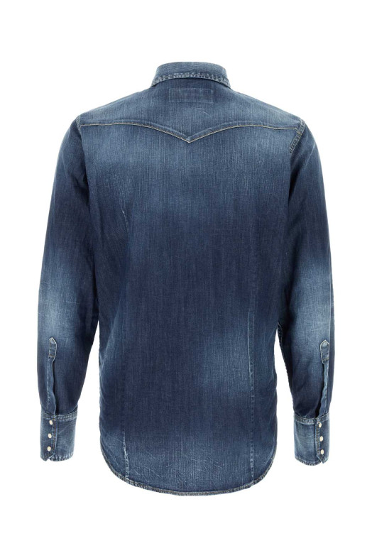 Рубашка из эластичного денима DSQUARED (S74DM0986S30341) DSQUARED2