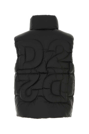 Чорна нейлонова пухова куртка без рукавів DSQUARED (S74FB0351S54981) DSQUARED2