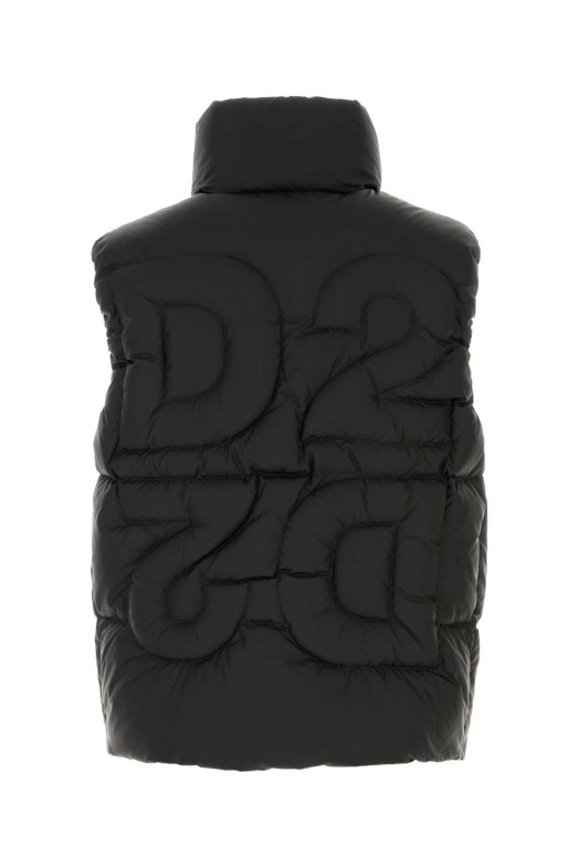 Чорна нейлонова пухова куртка без рукавів DSQUARED (S74FB0351S54981) DSQUARED2