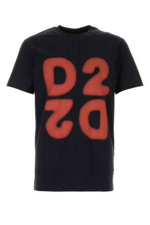 Black cotton t-shirt DSQUARED (S74GD1579D20106)
