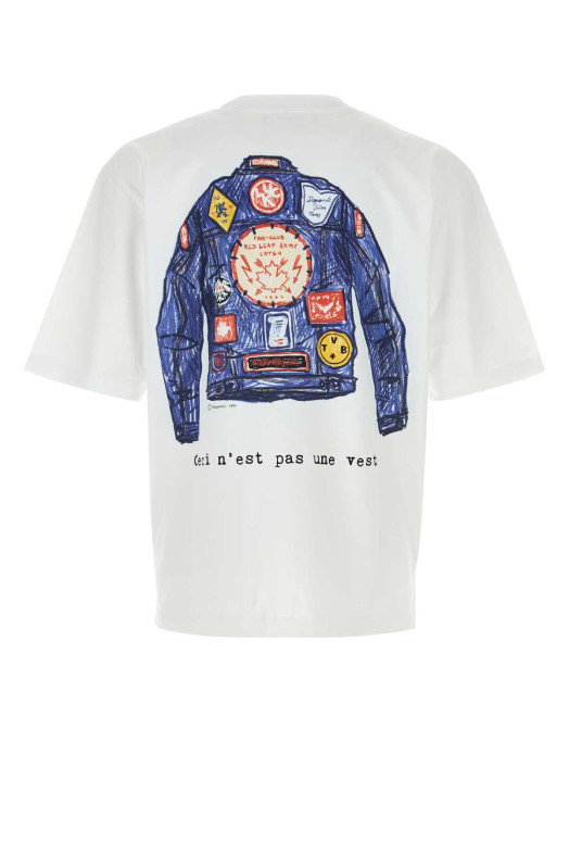 White cotton oversize t-shirt White DSQUARED (S74GD1581D20033)