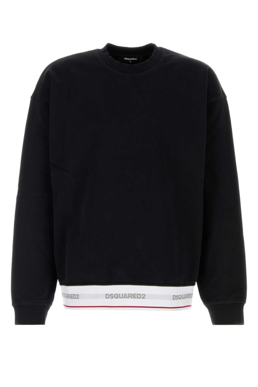 Черная хлопковая толстовка оверсайз DSQUARED (S74GU0961D25028) DSQUARED2