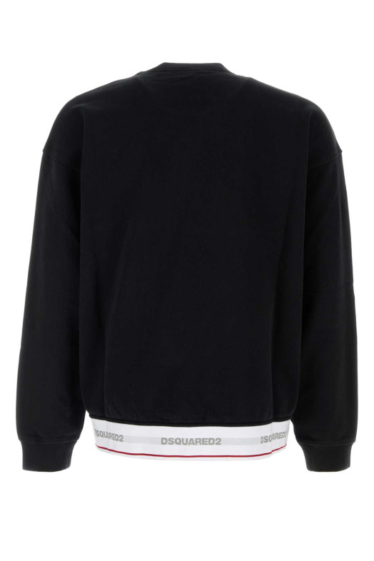 Черная хлопковая толстовка оверсайз DSQUARED (S74GU0961D25028) DSQUARED2