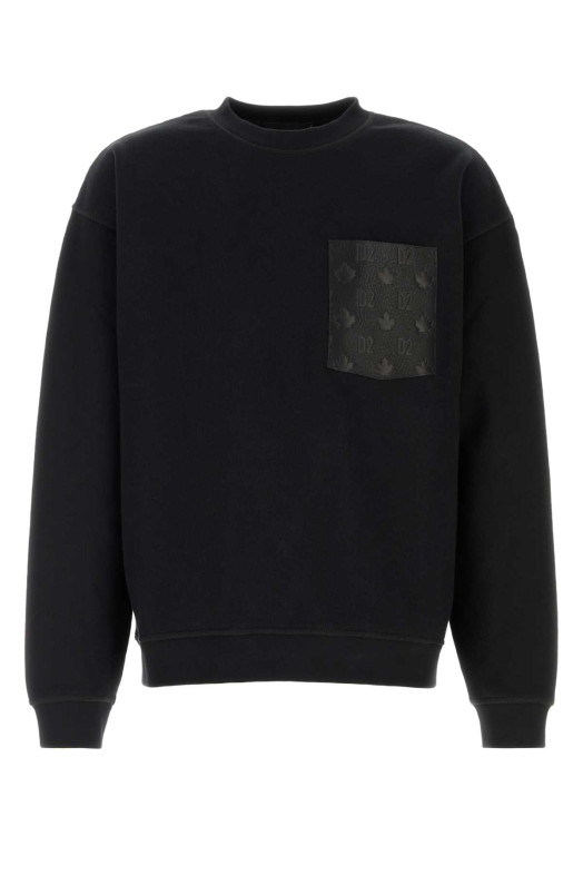 Чорна бавовняна кофта DSQUARED (S74GU0967D25031) DSQUARED2