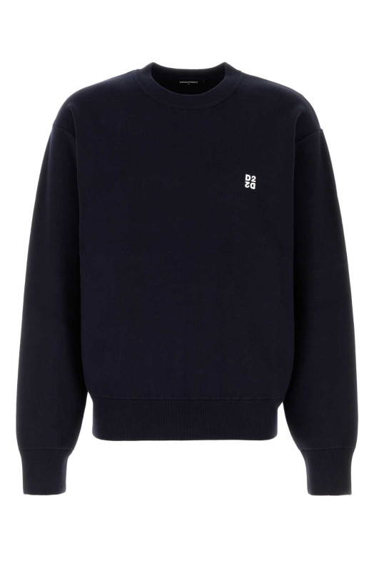 Свитер из вискозной смеси темно-синего цвета DSQUARED (S74HA1634D13230) DSQUARED2