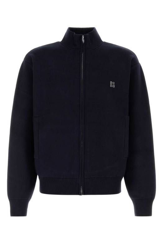 Трикотажный кардиган темно-синего цвета DSQUARED (S74HA1637D13230) DSQUARED2