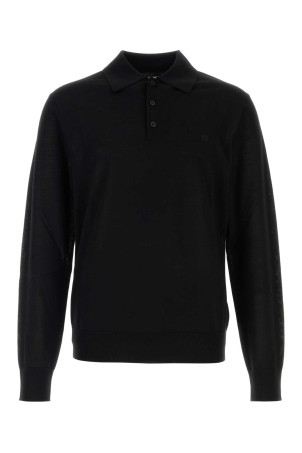 Black wool polo shirt DSQUARED (S74HA1663D13205)